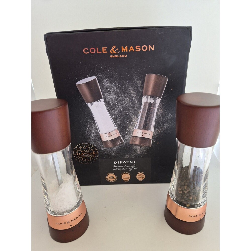 Cole & Mason Derwent Salt & Pepper Mill Set - 7.5" - Picture 1 of 5